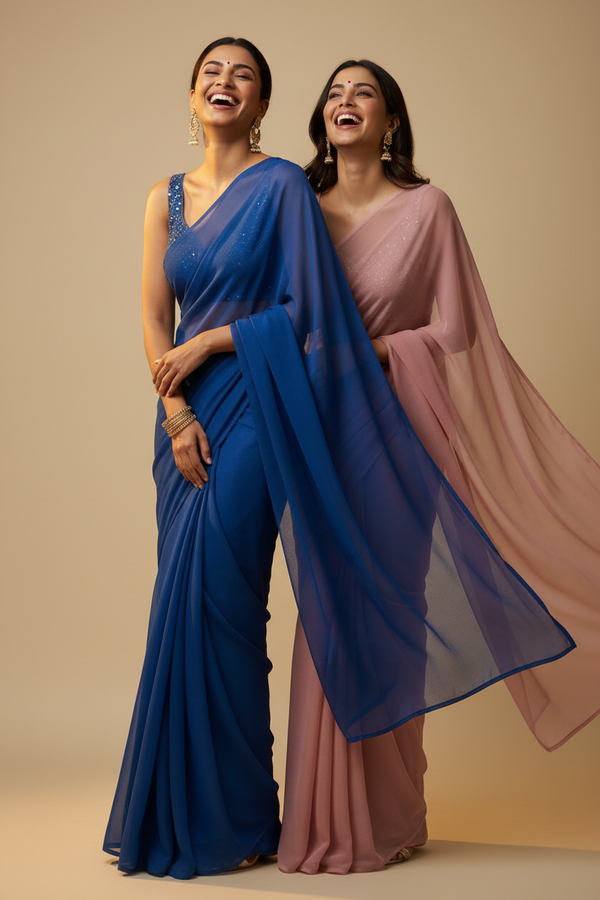 Printed Chiffon Sarees