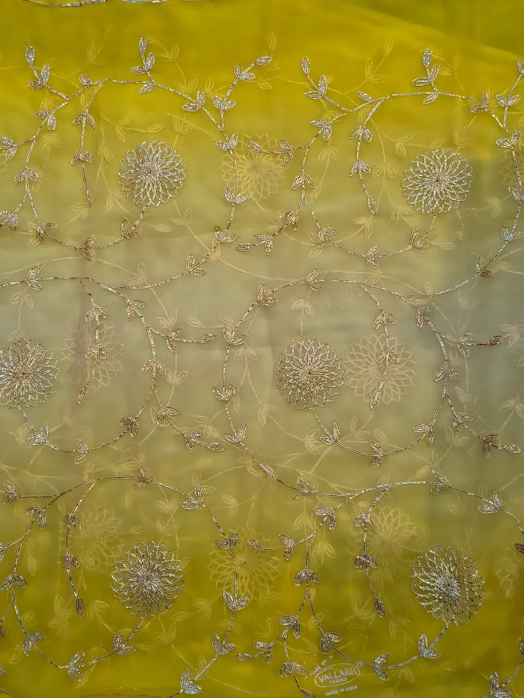 Royal Georgette Gotta Patti Work Saree | Elegant Floral Embroidery Saree