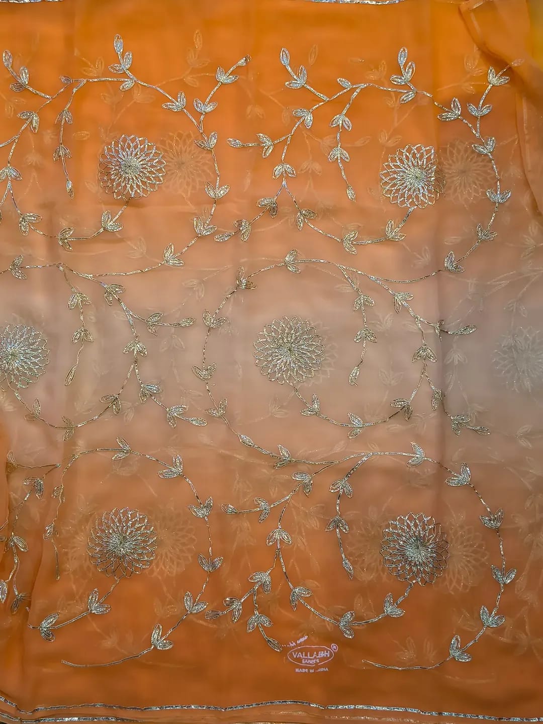 Royal Georgette Gotta Patti Work Saree | Elegant Floral Embroidery Saree