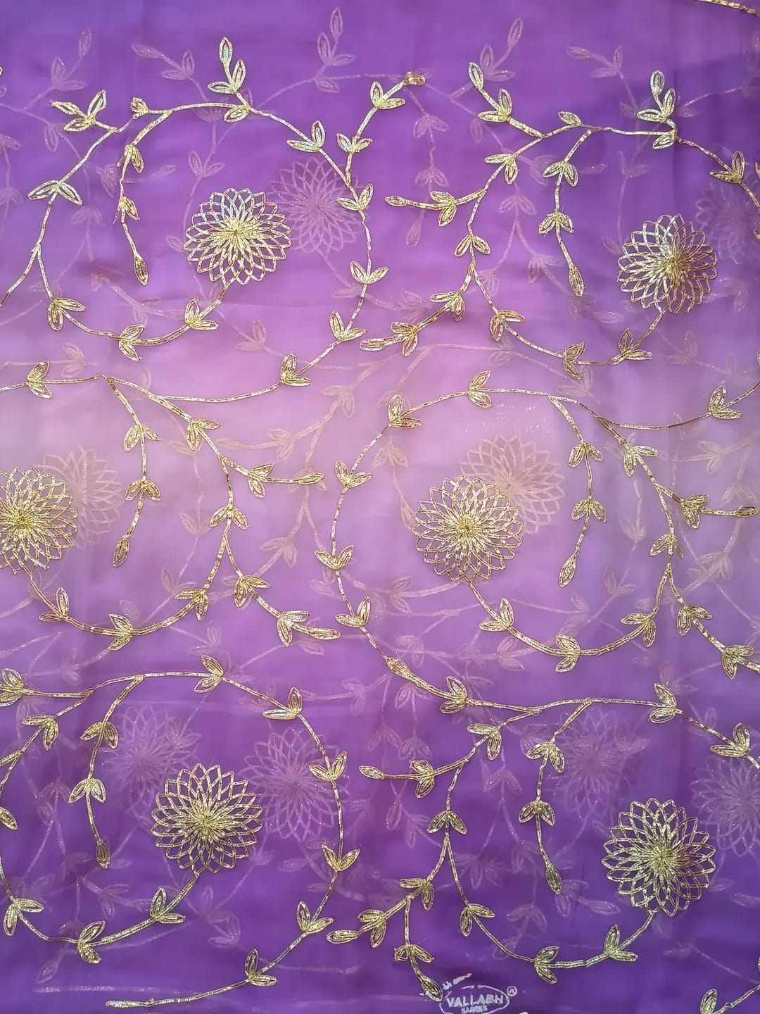 Royal Georgette Gotta Patti Work Saree | Elegant Floral Embroidery Saree
