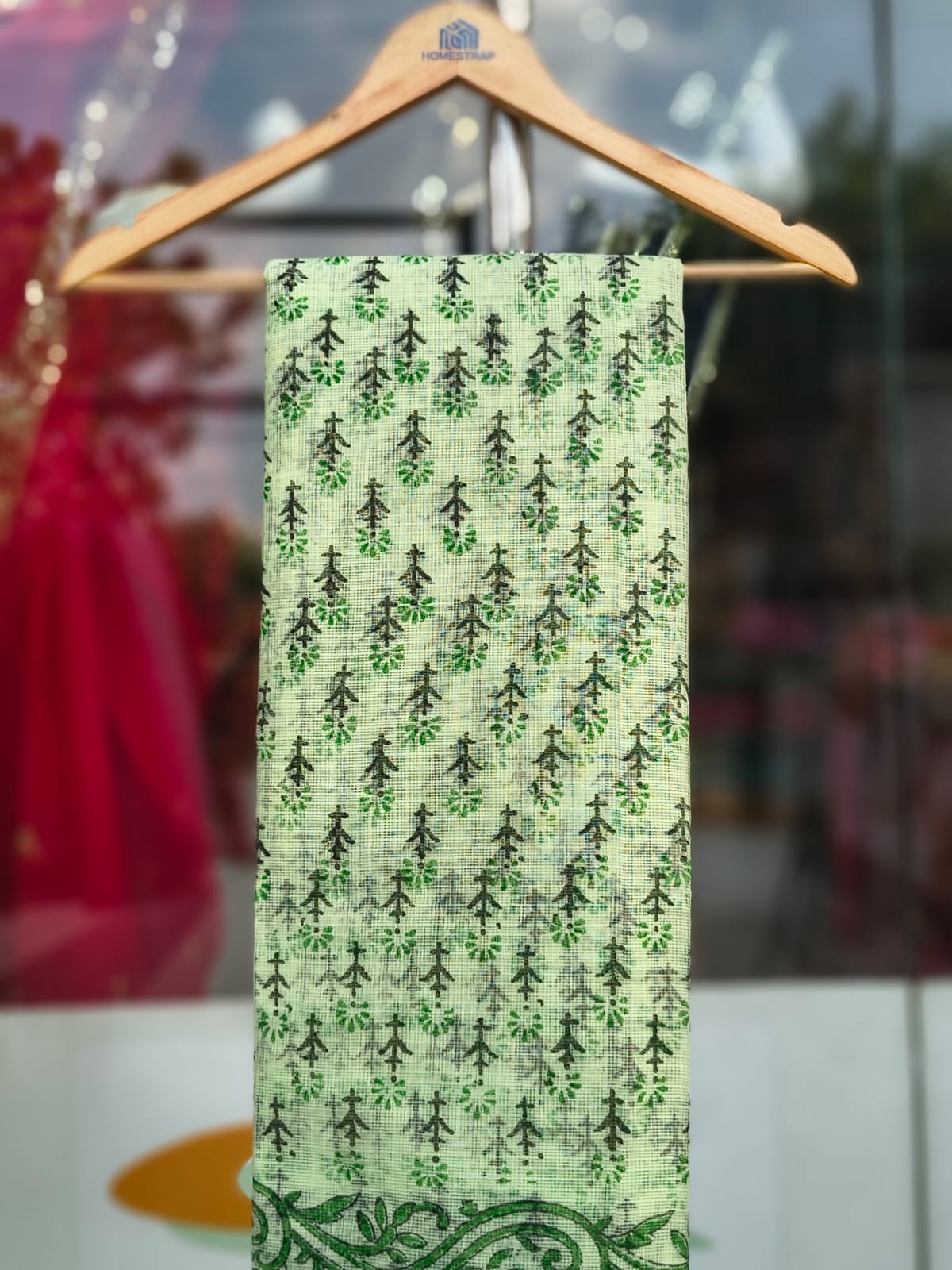 Kota Doriya Printed Saree with Blouse | Lightweight & Washable Floral Saree