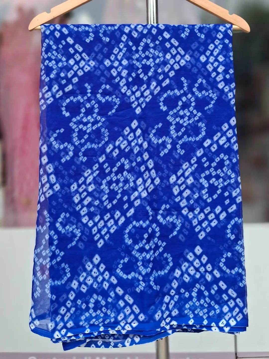 Printed Bandhani Mink Chiffon Saree| 8 Different Colors