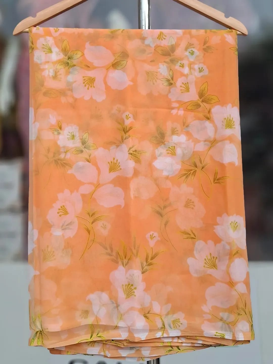 Floral Printed Royal Georgette Saree| 6 Different Colors