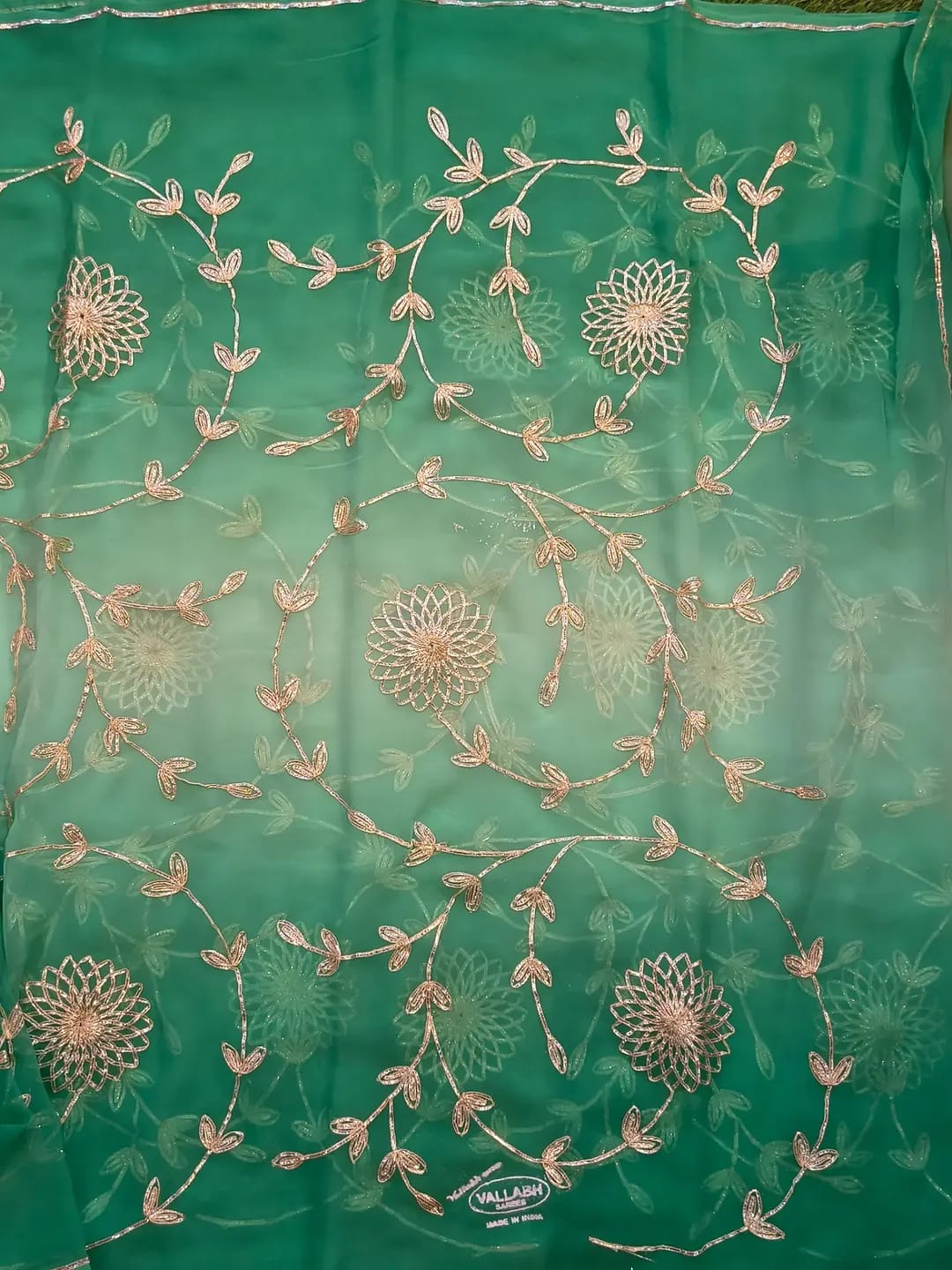 Royal Georgette Gotta Patti Work Saree | Elegant Floral Embroidery Saree