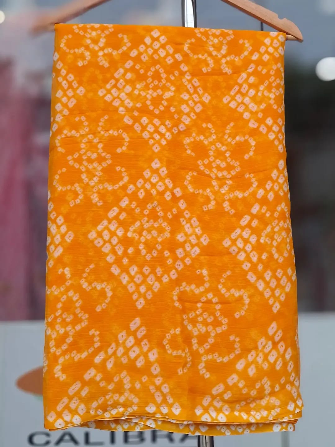 Printed Bandhani Mink Chiffon Saree| 8 Different Colors
