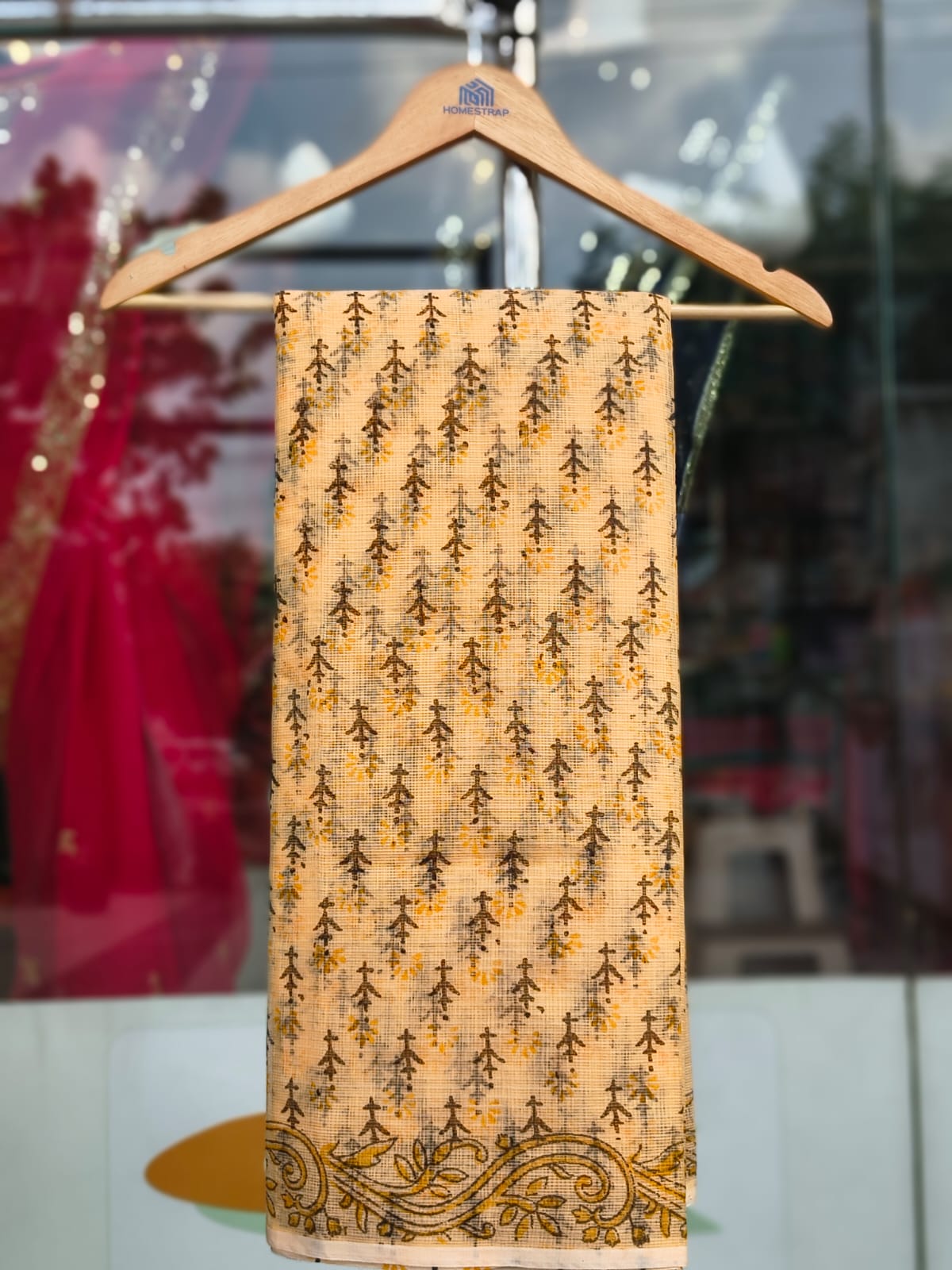 Kota Doriya Printed Saree with Blouse | Lightweight & Washable Floral Saree